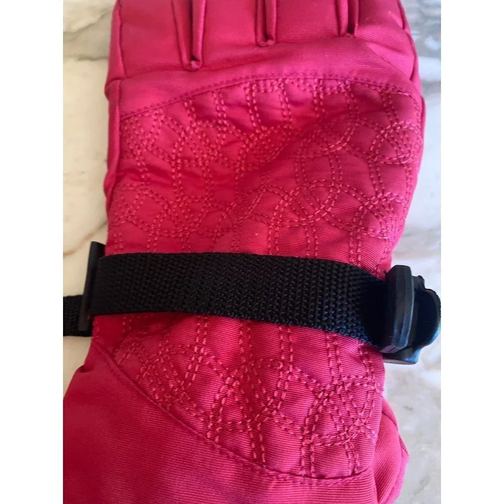 3M Thinsulate Winter‎ Gloves Pink Ladies M/L 40g Insulated Quilted Ski Snow Gear